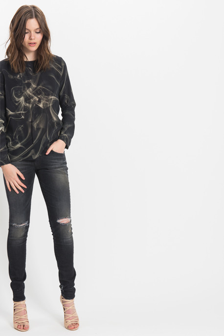 Roseanna - Silk Printed Dip Top Roseanna - Silk Printed Dip Top