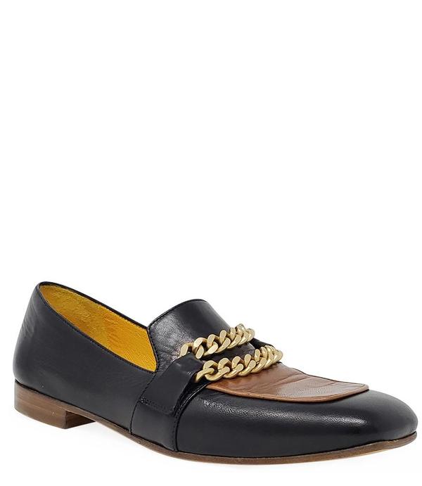Madison Maison by MARA BINI FLAT Perla LOAFER - BLACK/TAN Madison Maison by MARA BINI FLAT Perla LOAFER - BLACK/TAN