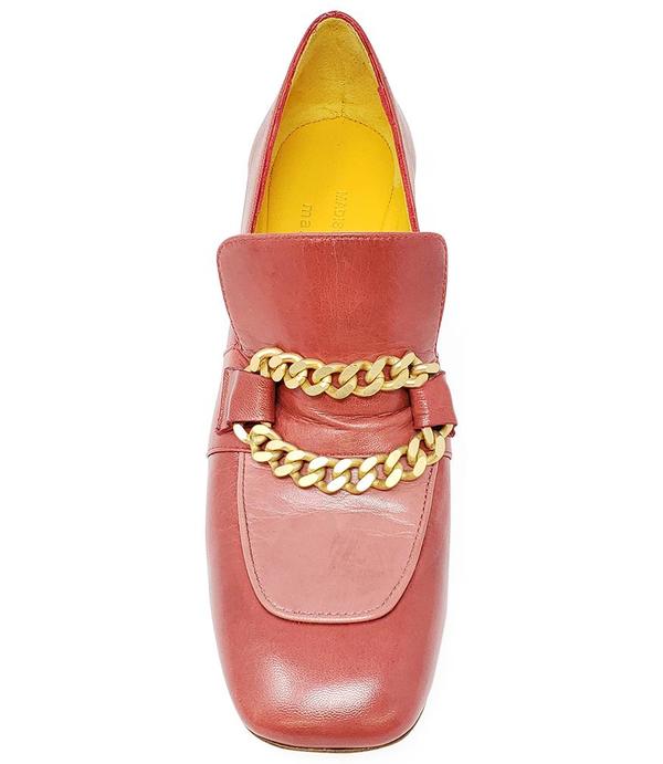 Madison Maison by MARA BINI HEEL LOAFER - RED/PINK Madison Maison by MARA BINI HEEL LOAFER - RED/PINK