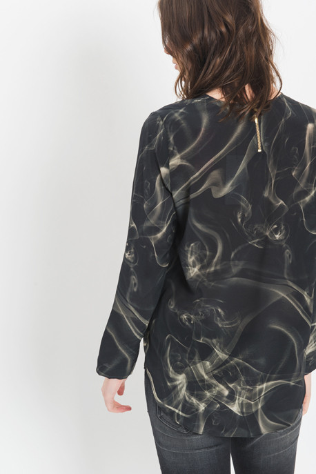 Roseanna - Silk Printed Dip Top Roseanna - Silk Printed Dip Top