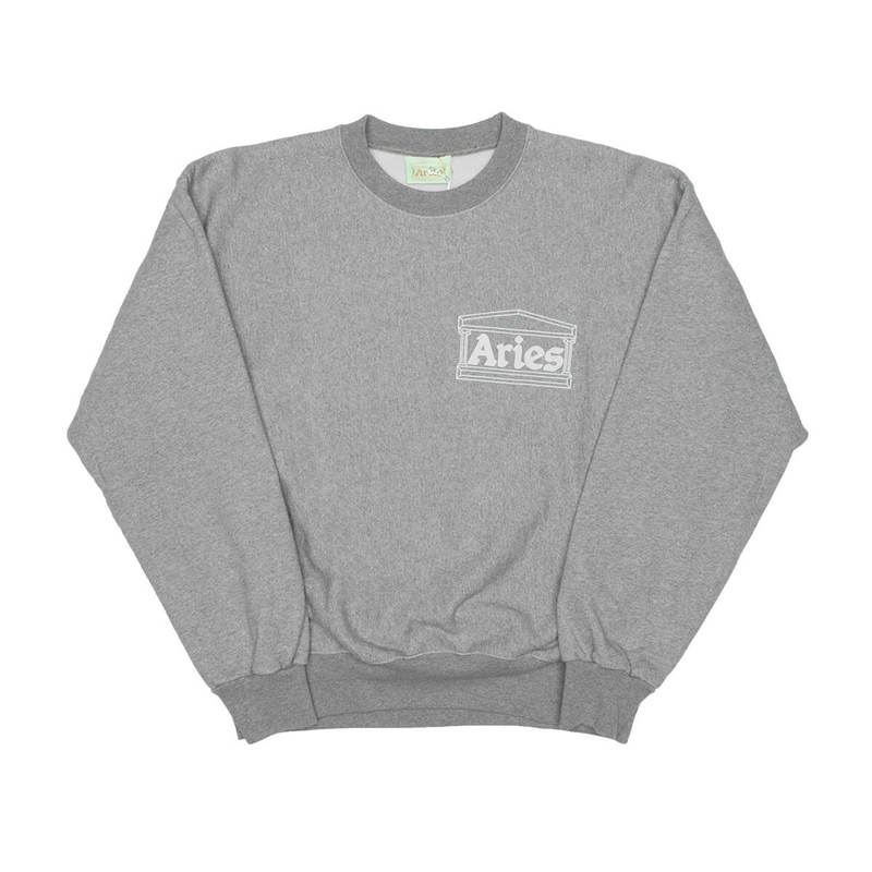 トップス ARIES / PREMIUM AGED TEMPLE SWEATSHIRT Premium Aged Temple Sweatshirt Grey – Aries