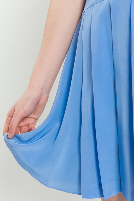 Cacharel - Sleeveless Pleated Dress in Periwinkle Blue Cacharel - Sleeveless Pleated Dress in Periwinkle Blue
