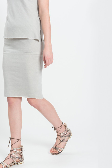 Harvey Faircloth - Sweatshirt Pencil Skirt in Antique Harvey Faircloth - Sweatshirt Pencil Skirt in Antique