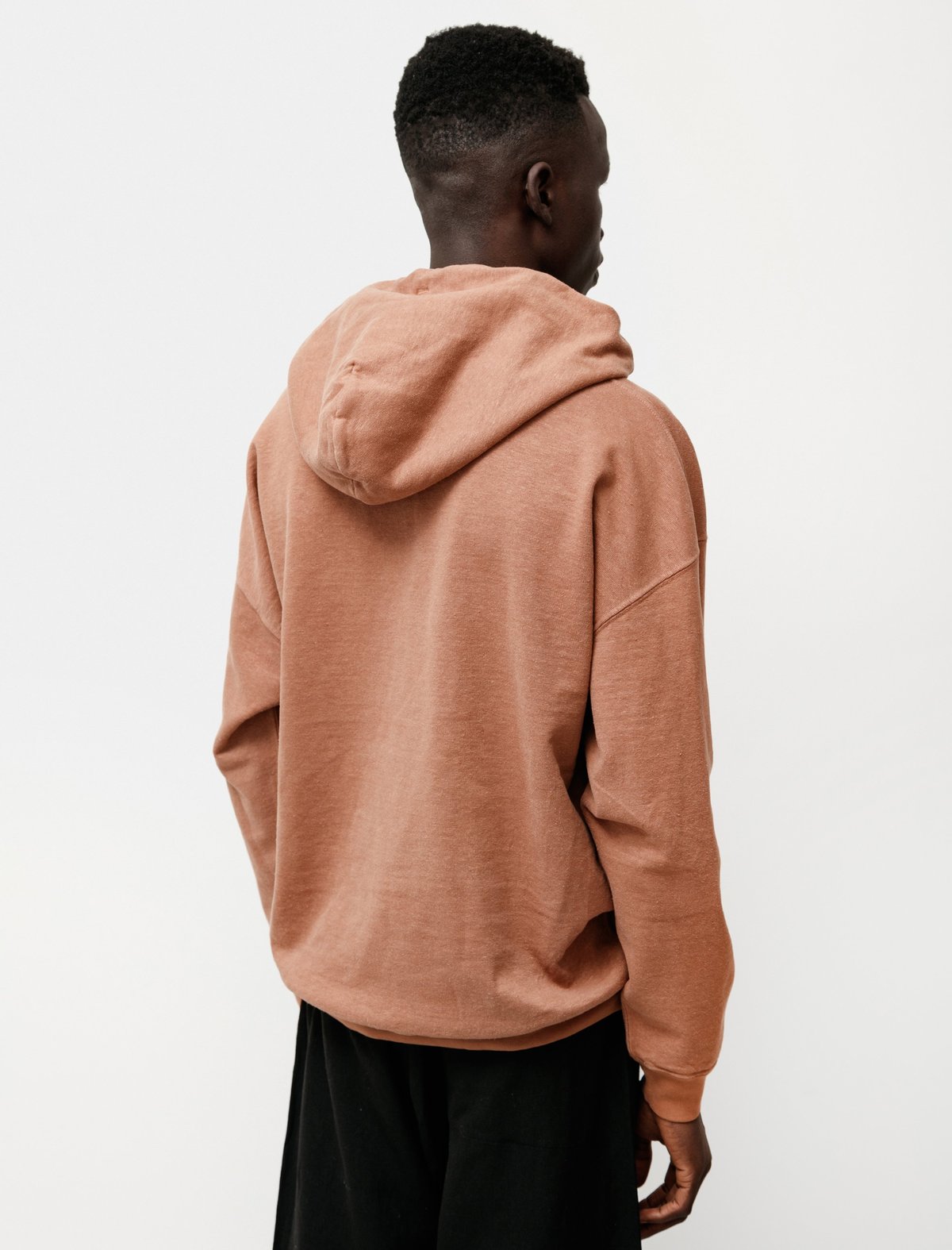 Evan Kinori Hooded Sweatshirt in Hemp Cotton - Ochre | Garmentory