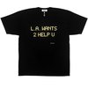 WHOLE LA WANTS 2 HELP U TEE - BLACK - Thumbnail 1