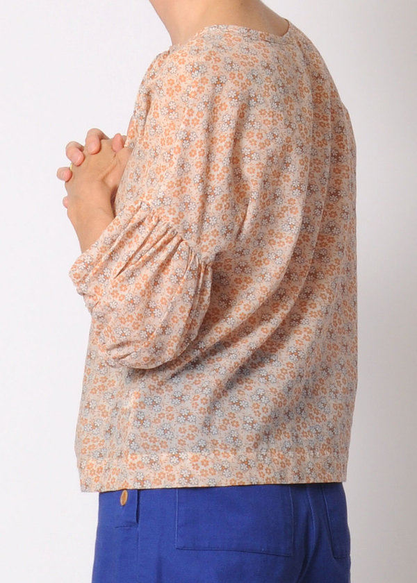 Modaspia Lantern Sleeve Blouse - fawn floral Modaspia Lantern Sleeve Blouse - fawn floral