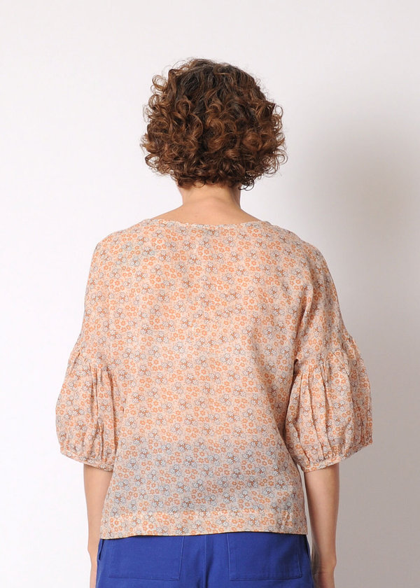 Modaspia Lantern Sleeve Blouse - fawn floral Modaspia Lantern Sleeve Blouse - fawn floral