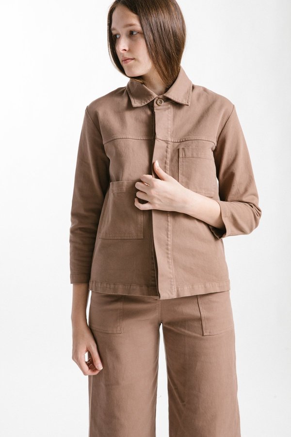 FIRST RITE TWILL WORK JACKET - COCOA FIRST RITE TWILL WORK JACKET - COCOA