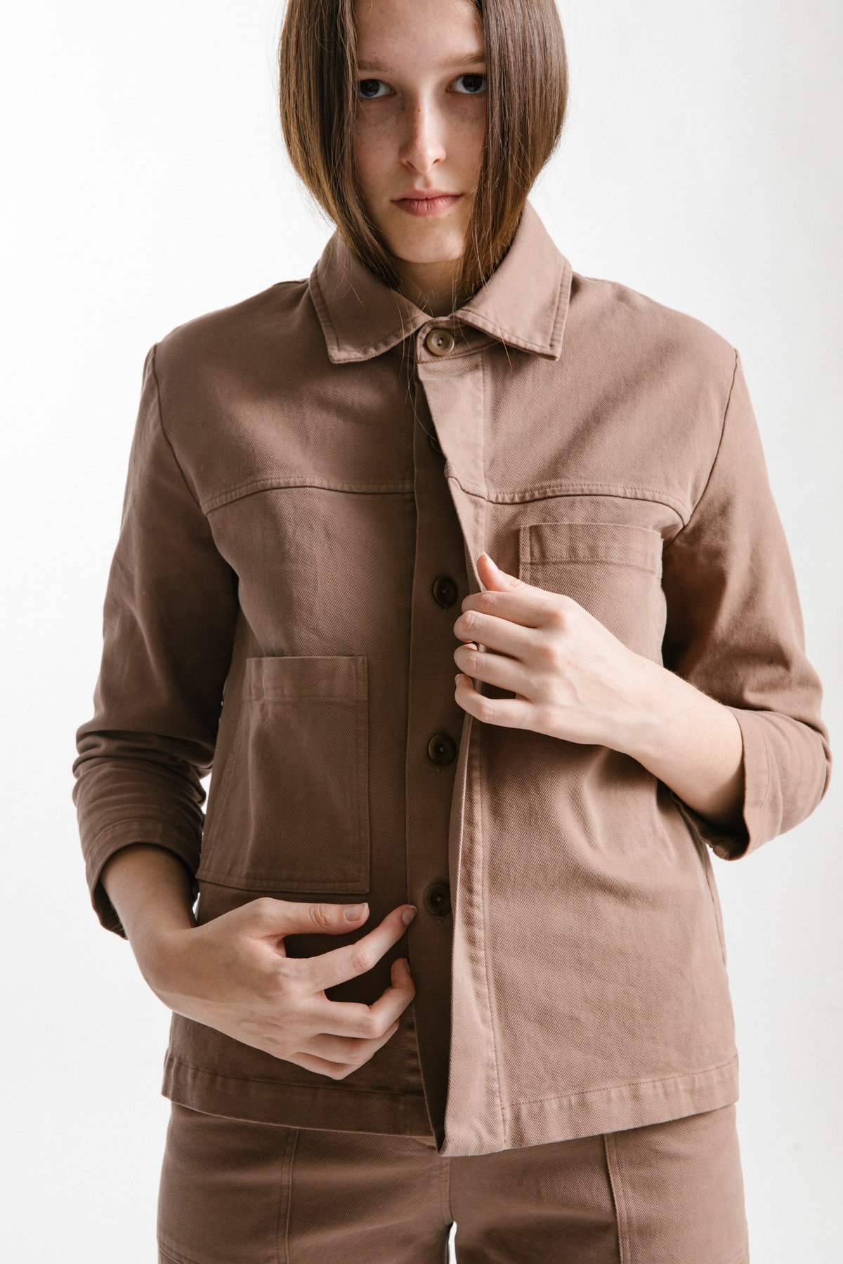 FIRST RITE TWILL WORK JACKET - COCOA - Image 3 of 4