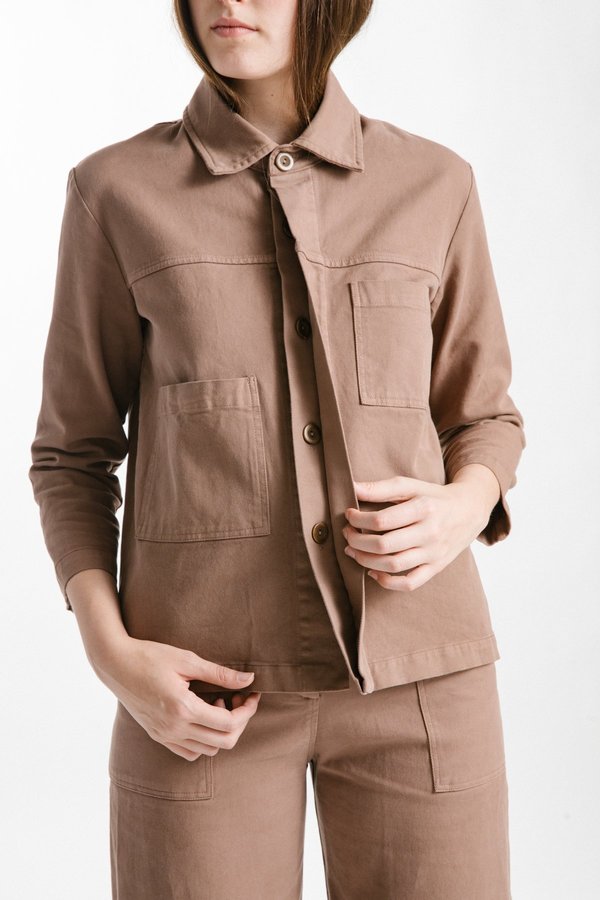 FIRST RITE TWILL WORK JACKET - COCOA FIRST RITE TWILL WORK JACKET - COCOA