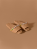 Ocean Waves Straw Sandal Slippers - Thumbnail 1