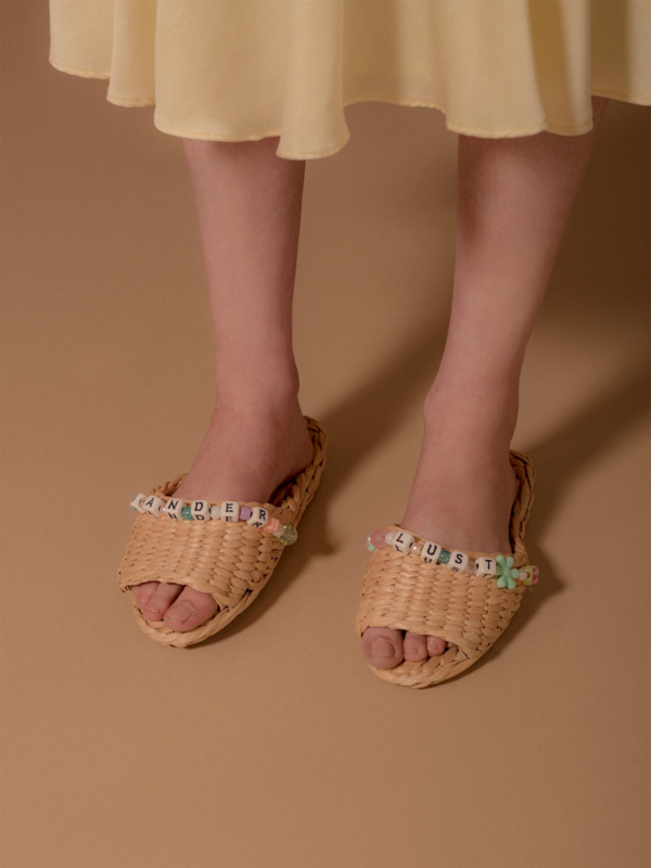 Wanderlust Straw Sandal Slippers Wanderlust Straw Sandal Slippers