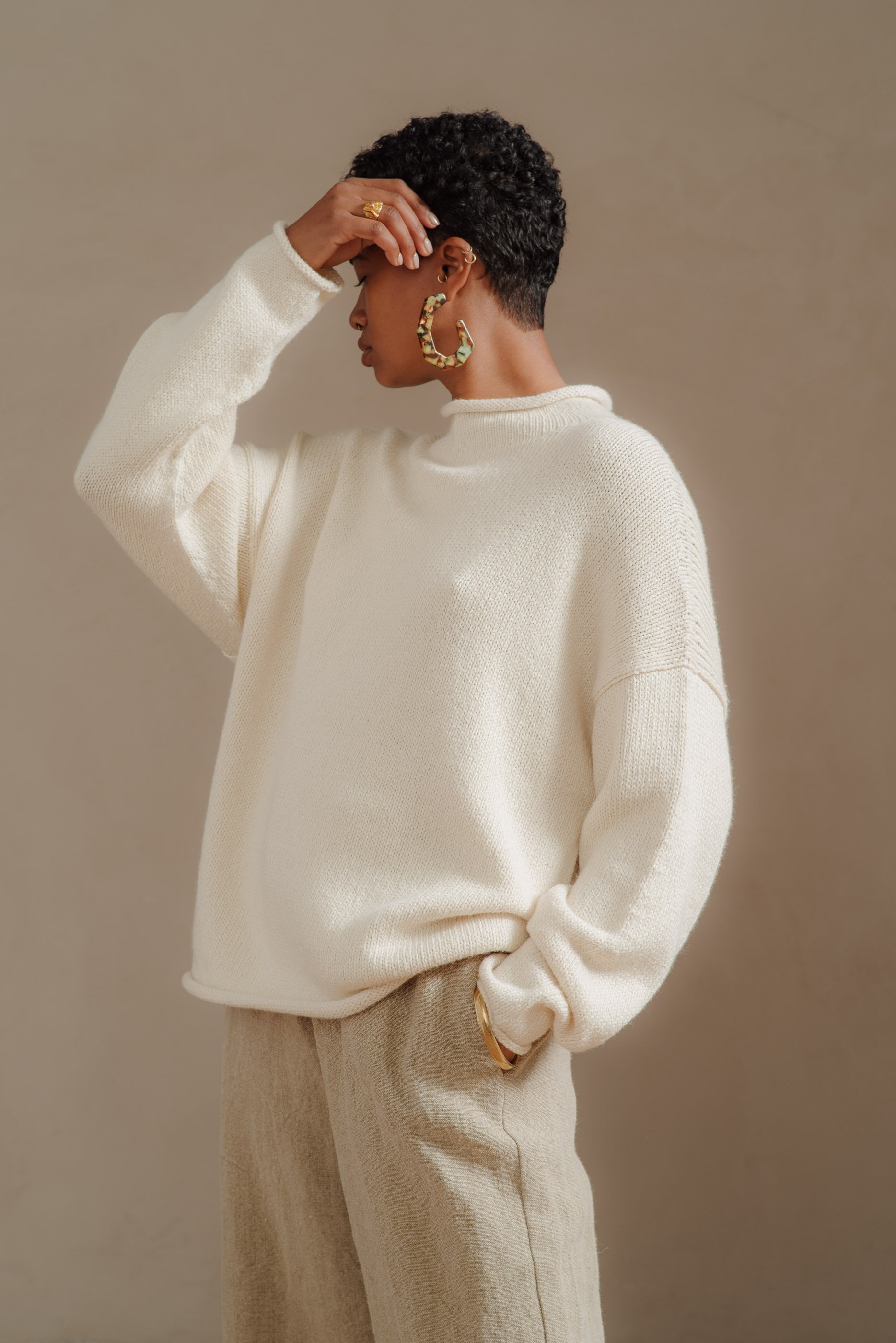 Lauren Manoogian BATEAU ROLLNECK - RAW 