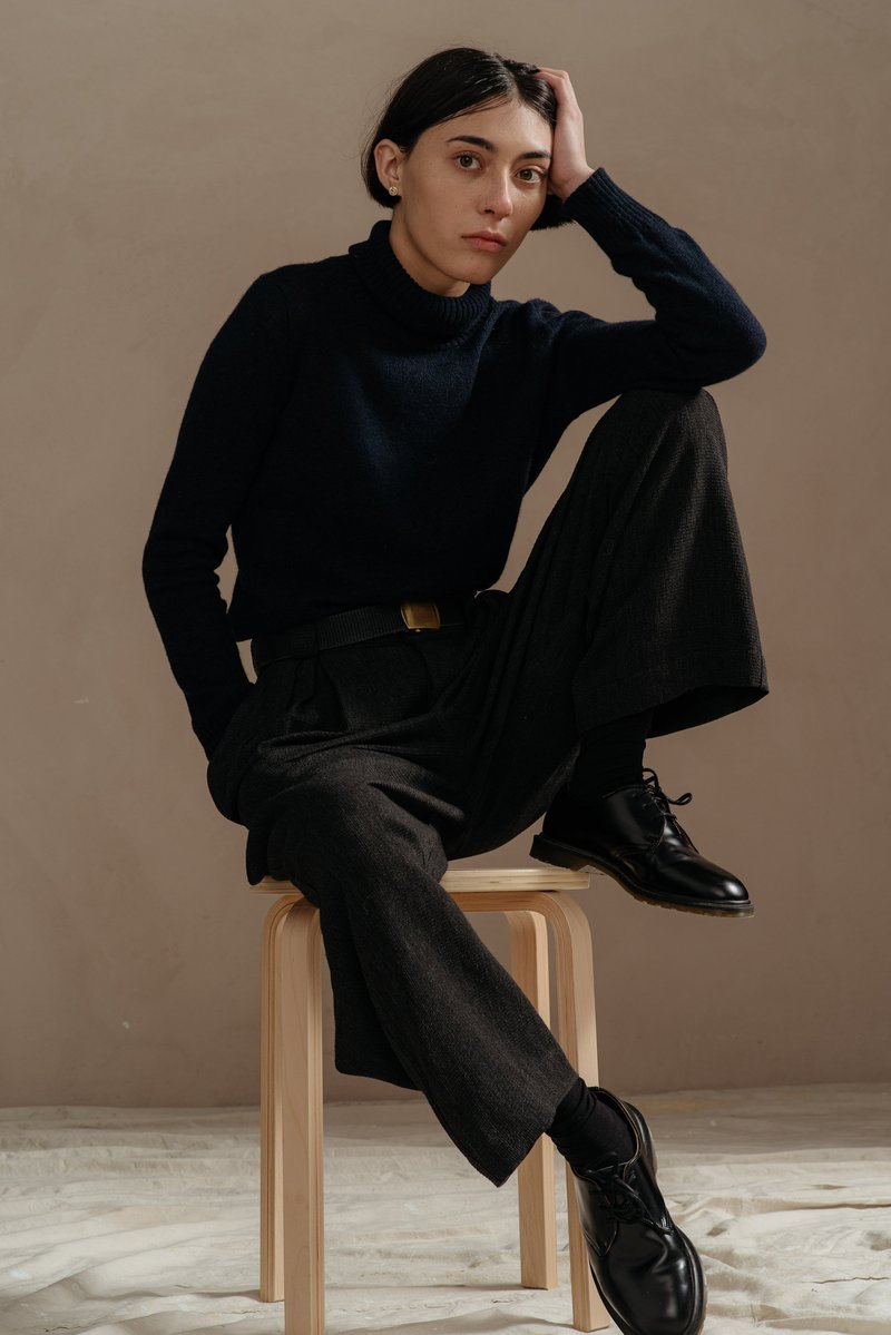 Reliquary GREY WAFFLE PLEATED PANT