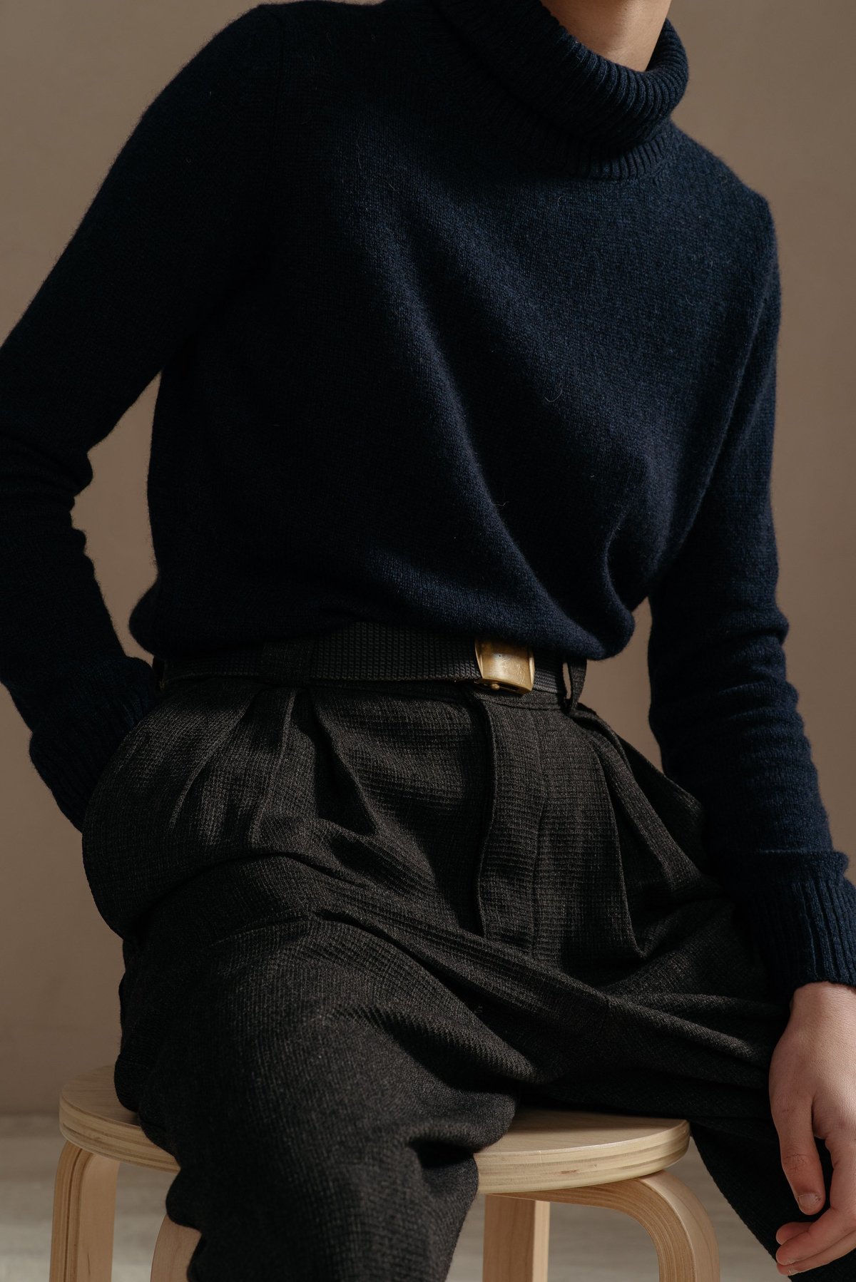 Reliquary GREY WAFFLE PLEATED PANT - Image 5 of 5