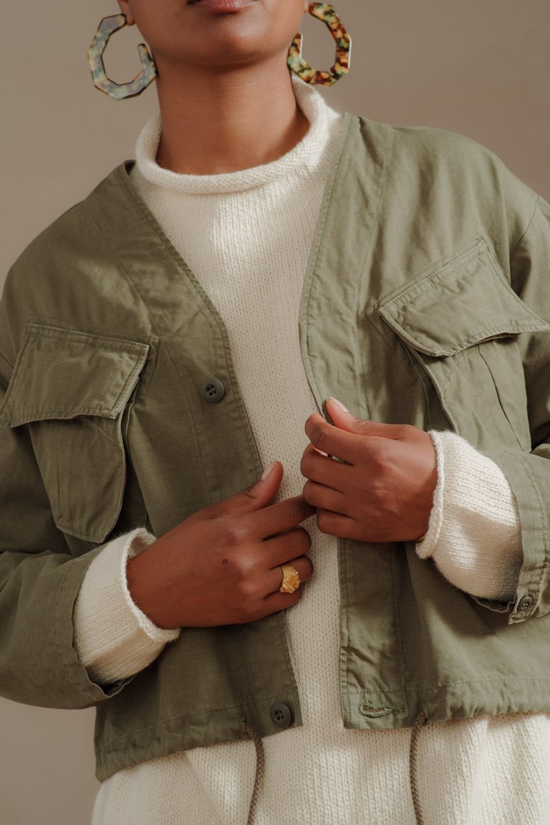 ジャケット・アウター orSlow NO COLLAR COAT ARMY Orslow No Collar Coat - Army | Garmentory