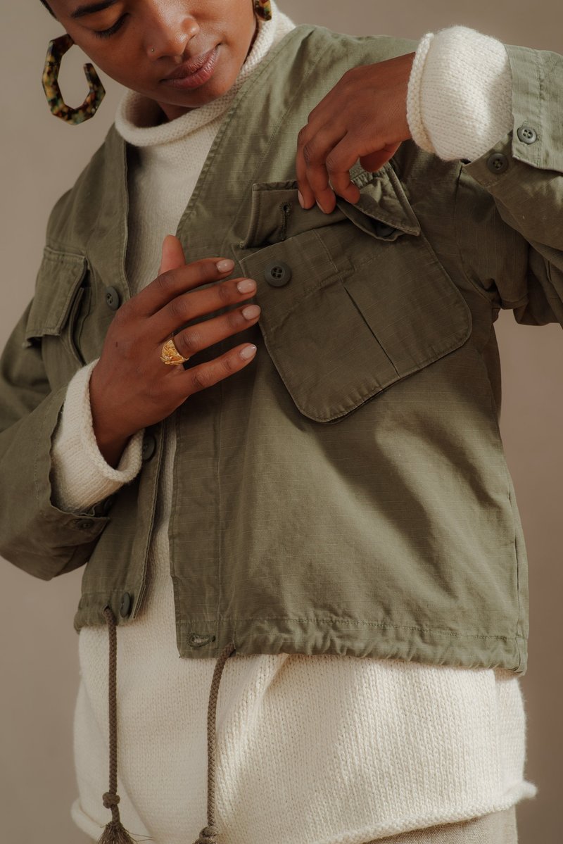 ジャケット・アウター orSlow NO COLLAR COAT ARMY Orslow NO COLLAR JACKET - ARMY | Garmentory