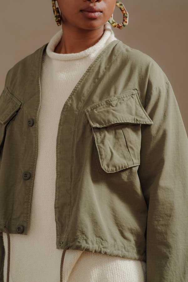 ジャケット・アウター orSlow NO COLLAR COAT ARMY Orslow NO COLLAR JACKET - ARMY | Garmentory