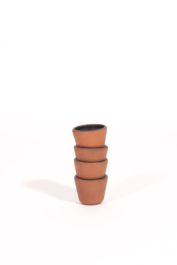 Lagos del Mundo Shot Glasses - Clay/Black Lagos del Mundo Shot Glasses - Clay/Black