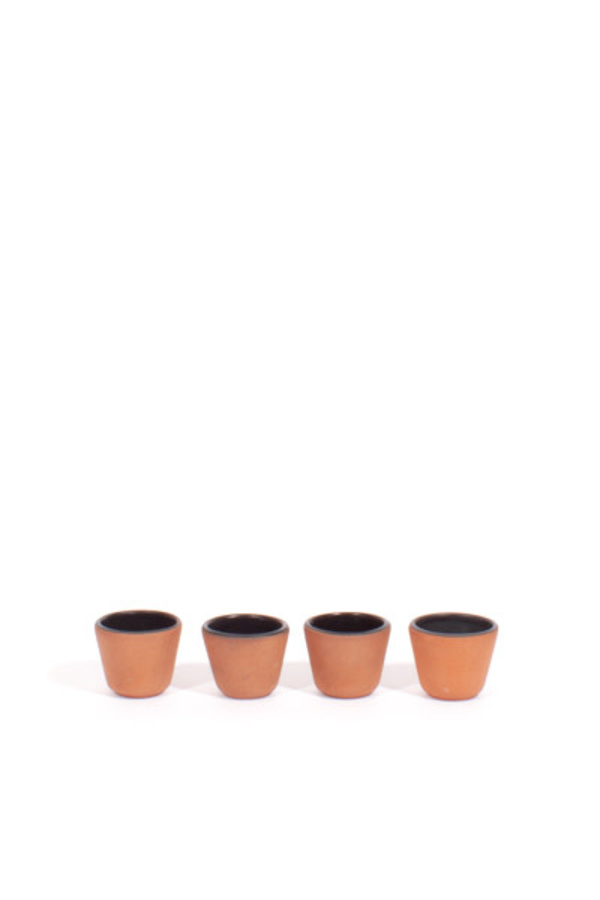 Lagos del Mundo Shot Glasses - Clay/Black Lagos del Mundo Shot Glasses - Clay/Black
