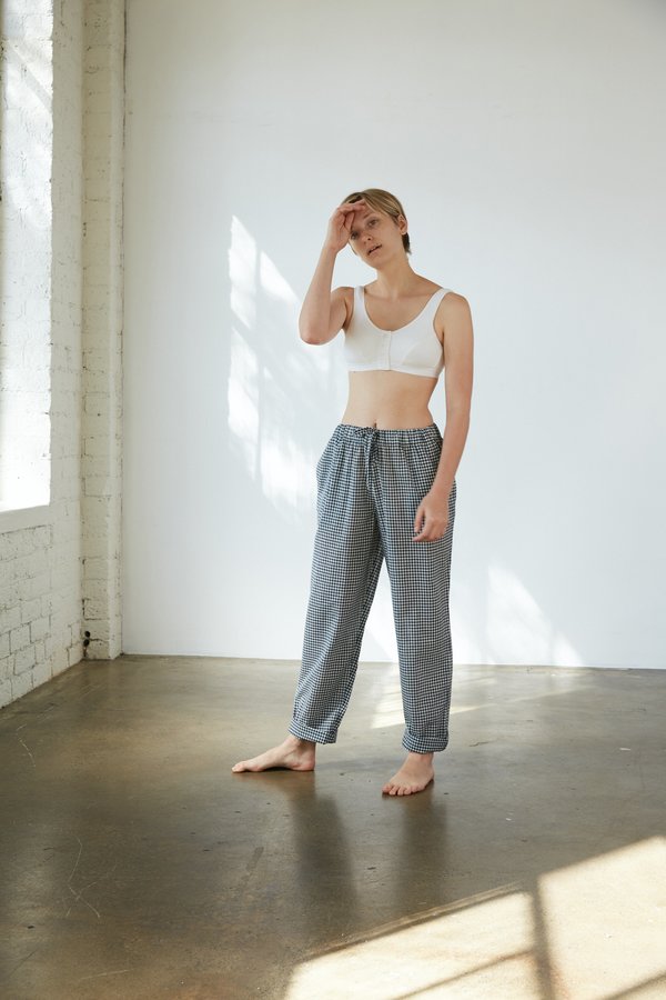 General Sleep Everyone Trouser, Navy Gingham General Sleep Everyone Trouser, Navy Gingham
