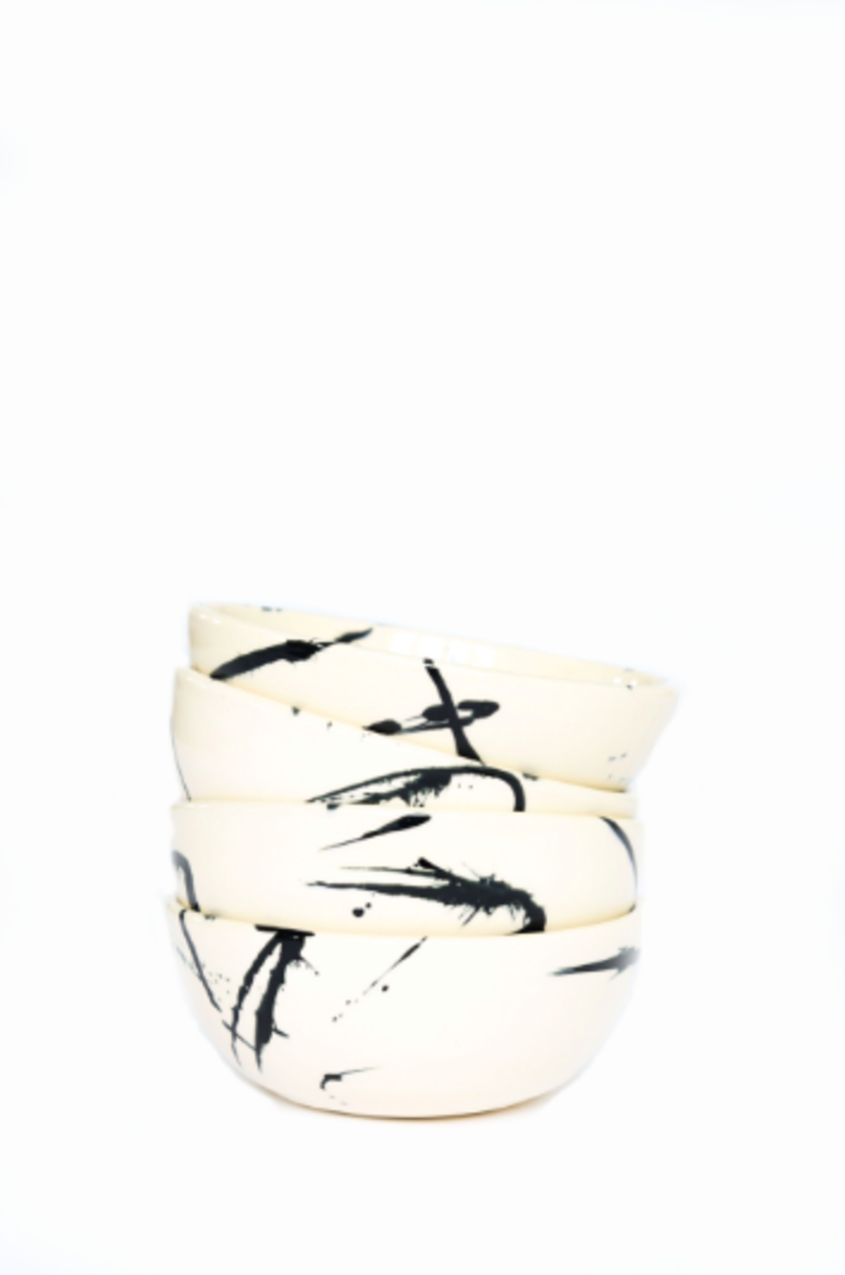 Earl Home Cereal Bowl Set - Black Splatter - Image 2 of 4