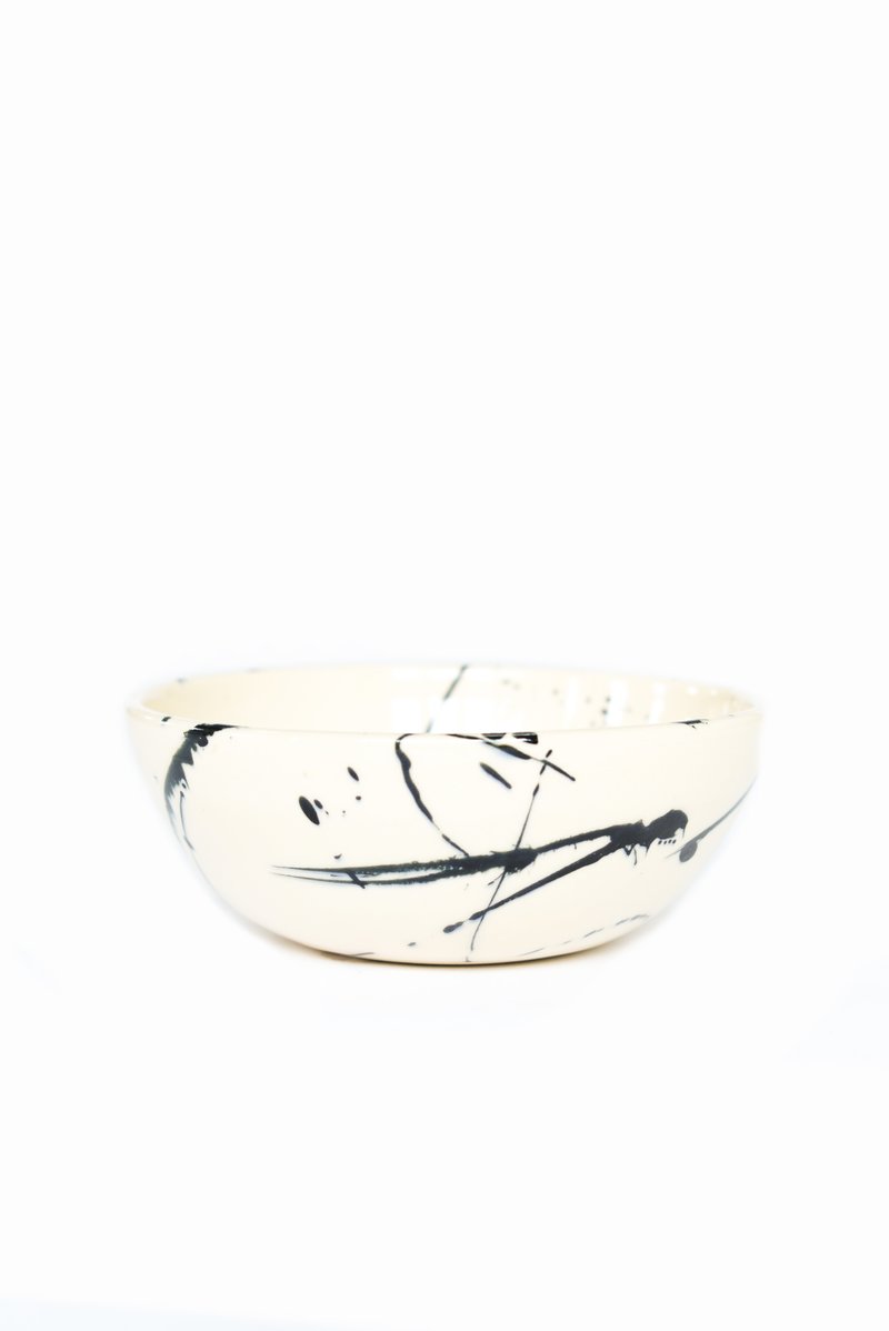 Earl Home Cereal Bowl Set - Black Splatter