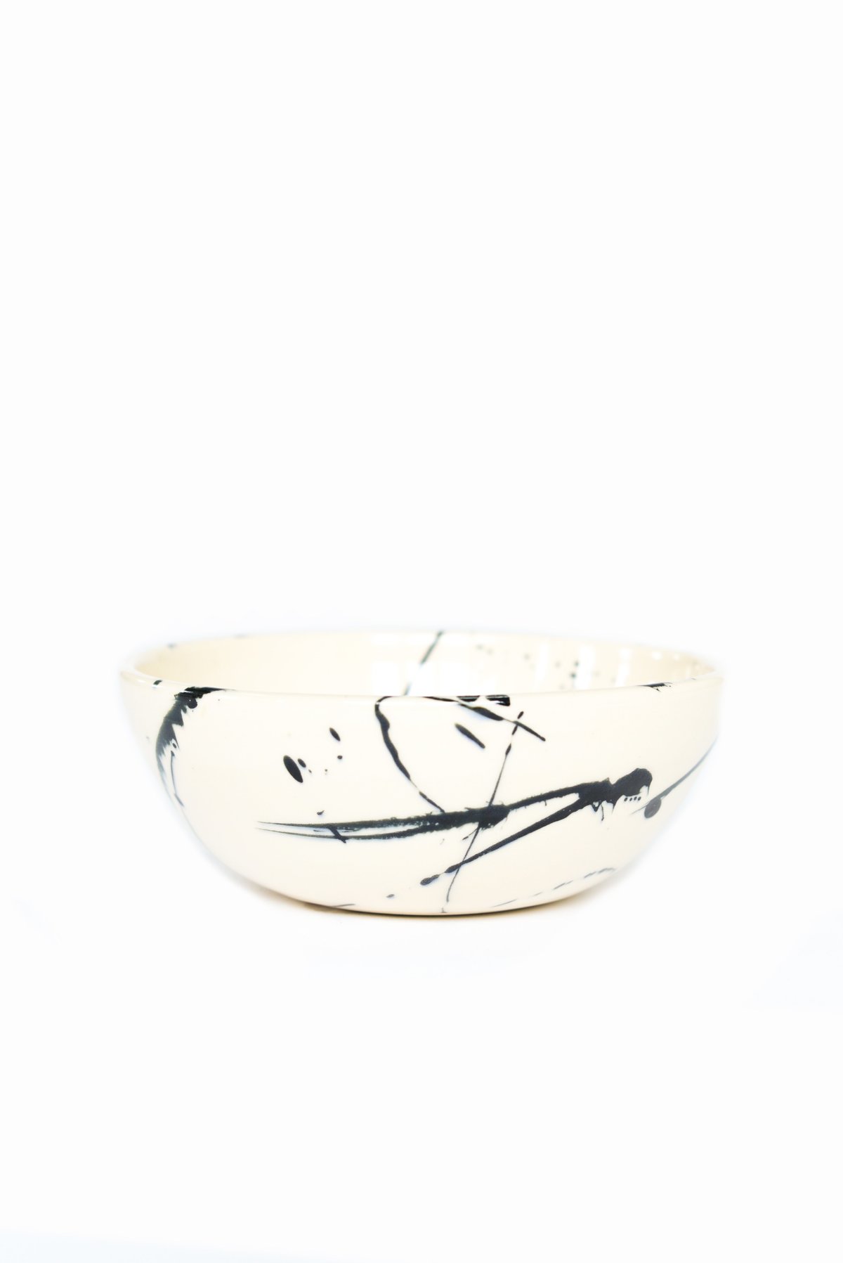 Earl Home Cereal Bowl Set - Black Splatter - Image 3 of 4