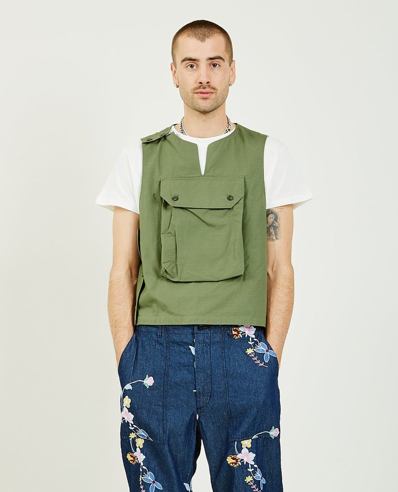 トップス Engineered garments cover vest Engineered Garments Cover Vest - Olive | Garmentory