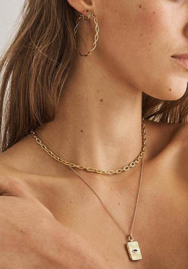 【TEMPLE OF THE SUN】Meri Locket Necklace Gold Meri Locket Necklace Gold Vermeil – Temple of the Sun US