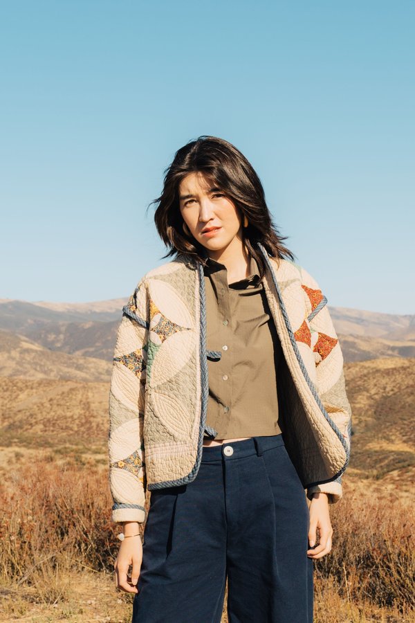 Jess Meany Patchwork Medallion Juniper Cropped Coat Jess Meany Patchwork Medallion Juniper Cropped Coat