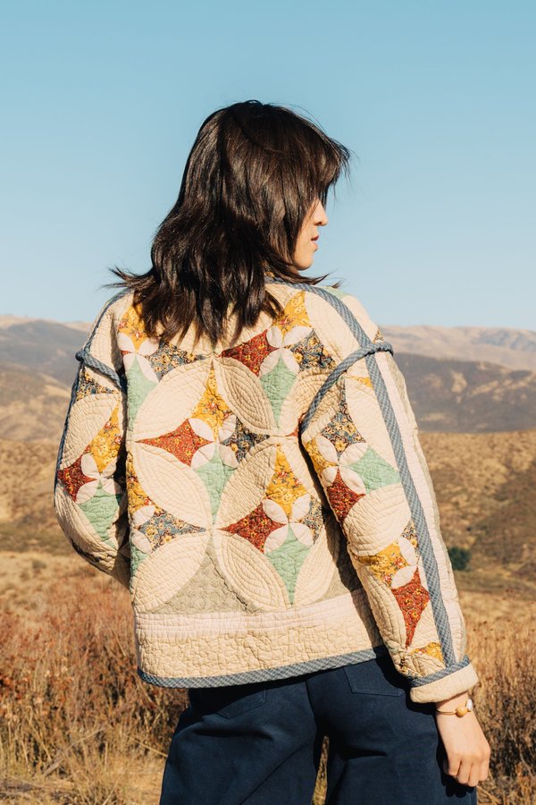 Jess Meany Patchwork Medallion Juniper Cropped Coat Jess Meany Patchwork Medallion Juniper Cropped Coat