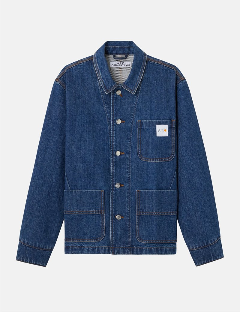 A.P.C. x Carhartt-WIP Talk Denim Jacket - Indigo Blue | Garmentory