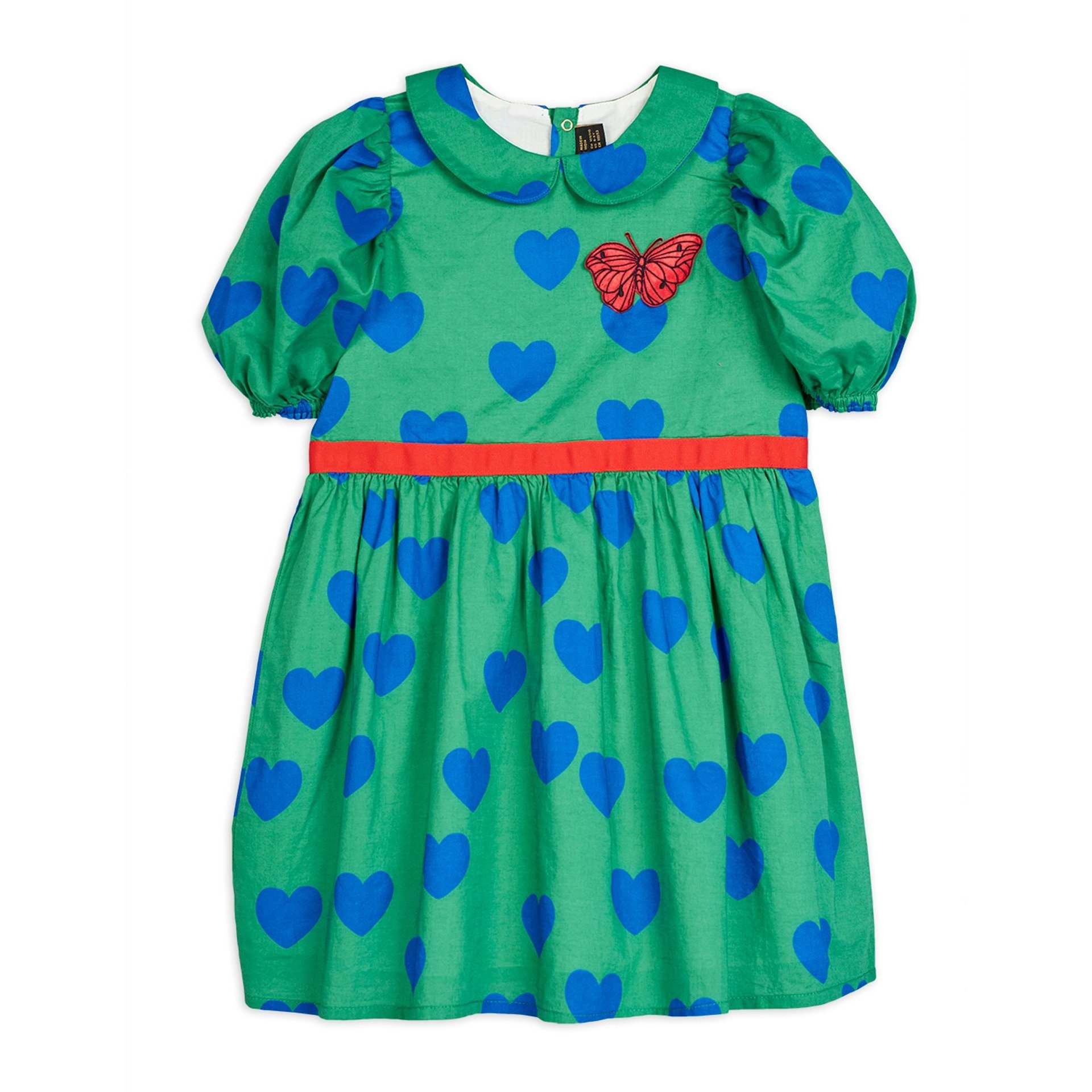 mini rodini hearts woven dress green | Garmentory