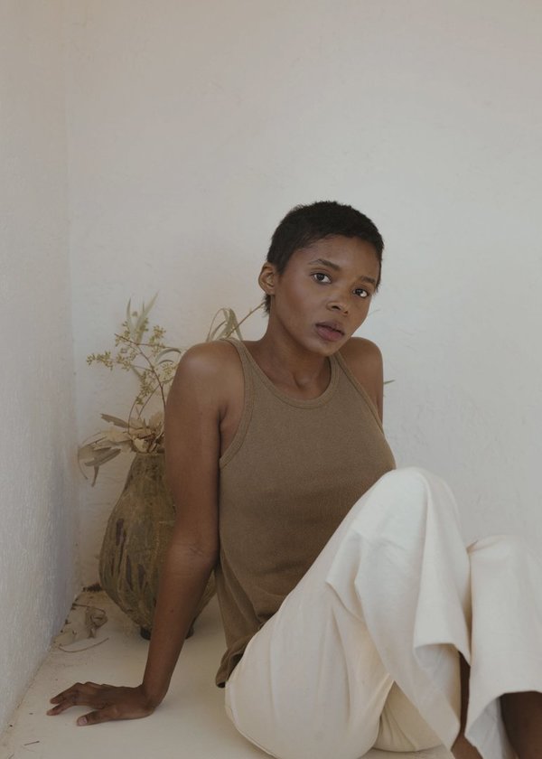 Ozma Boy Tank - Coffee