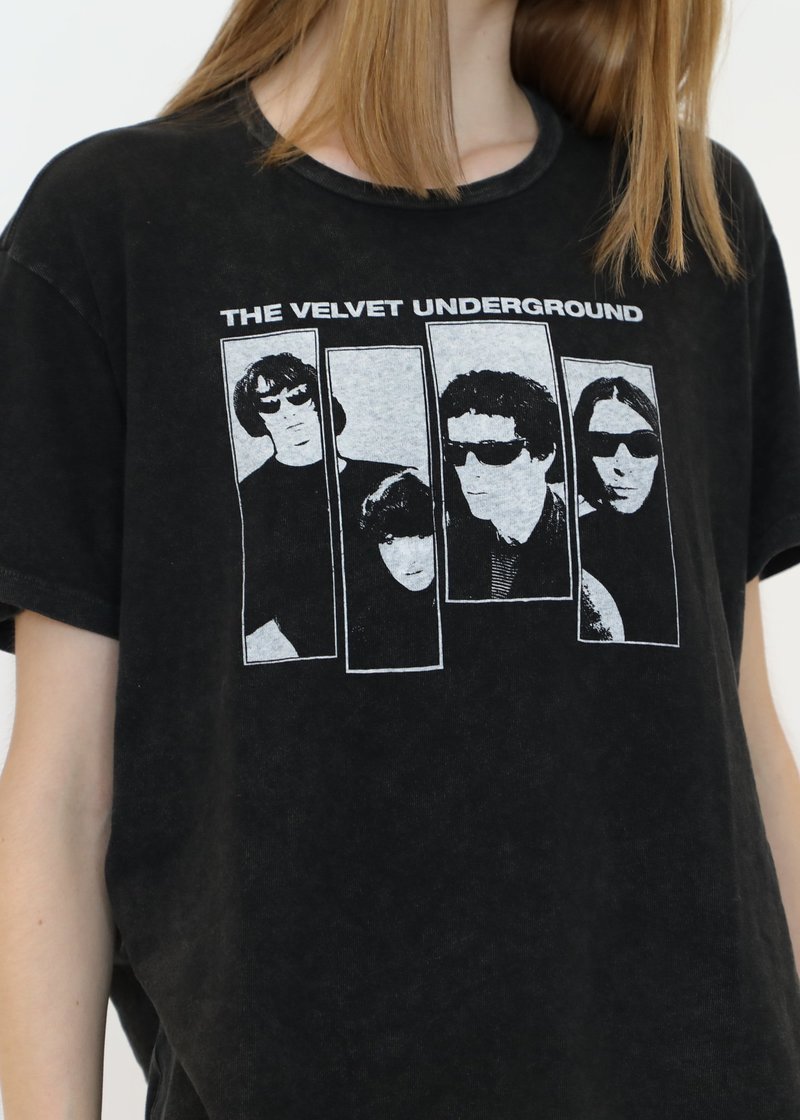 R13 Velvet Underground Tee in Acid Black | Garmentory