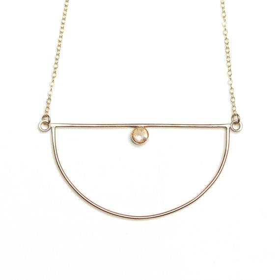 Evanescent Necklace- Gold & Moonstone Evanescent Necklace- Gold & Moonstone