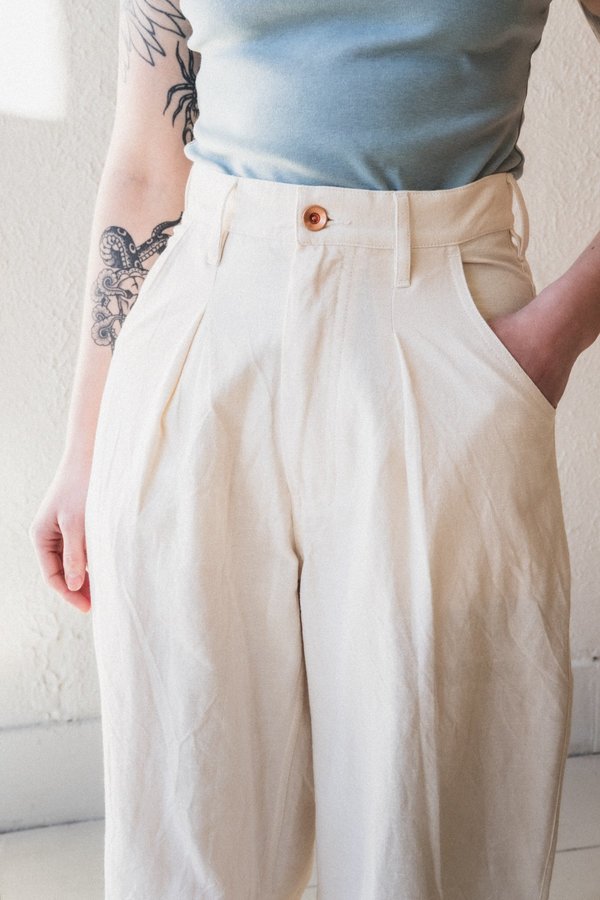 UNISEX STORY mfg. LUSH JEANS - SUNBLEACHED ECRU | Garmentory