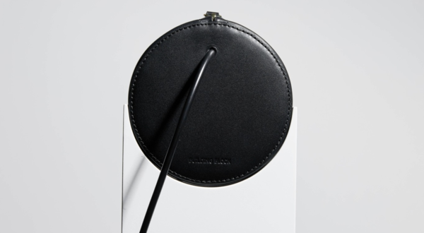 Building Block Cylinder Sling - Black Leather Building Block Cylinder Sling - Black Leather