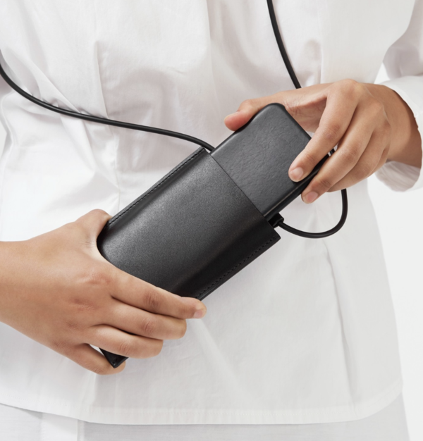 Building Block iPhone Sling - Black Leather Building Block iPhone Sling - Black Leather