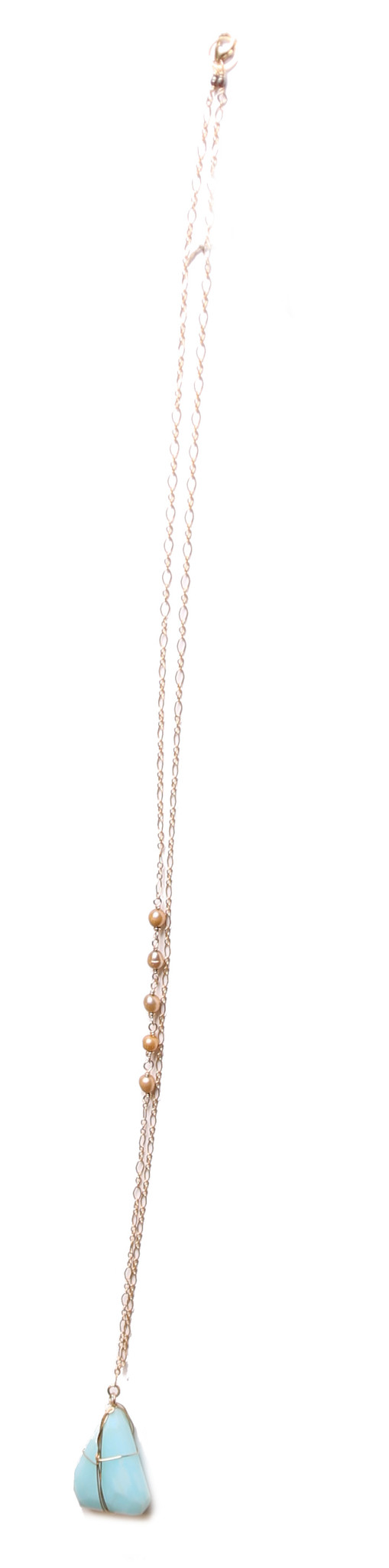 Pearl & Peruvian Opal Necklace Pearl & Peruvian Opal Necklace