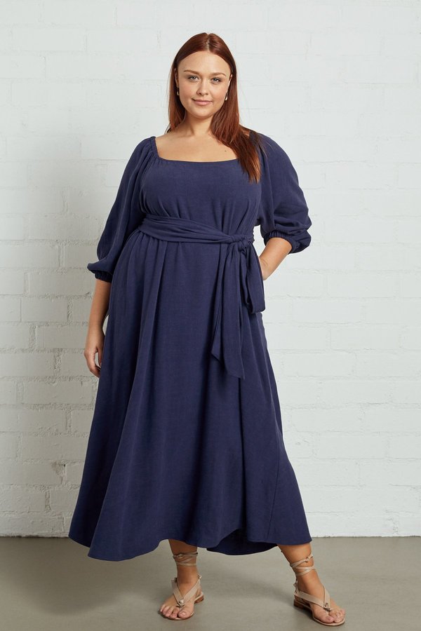 knee length dresses for ladies Loose Plus Size Dress Knit Women Autumn Spring Fashion Long Sleeve Dre –  SimpleLinenLife main image 1