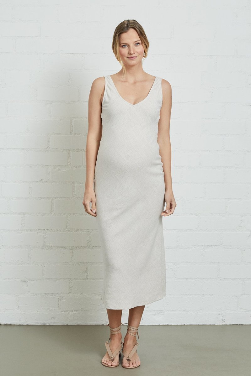 Rachel Pally Linen Simona Maternity Dress - Natural | Garmentory