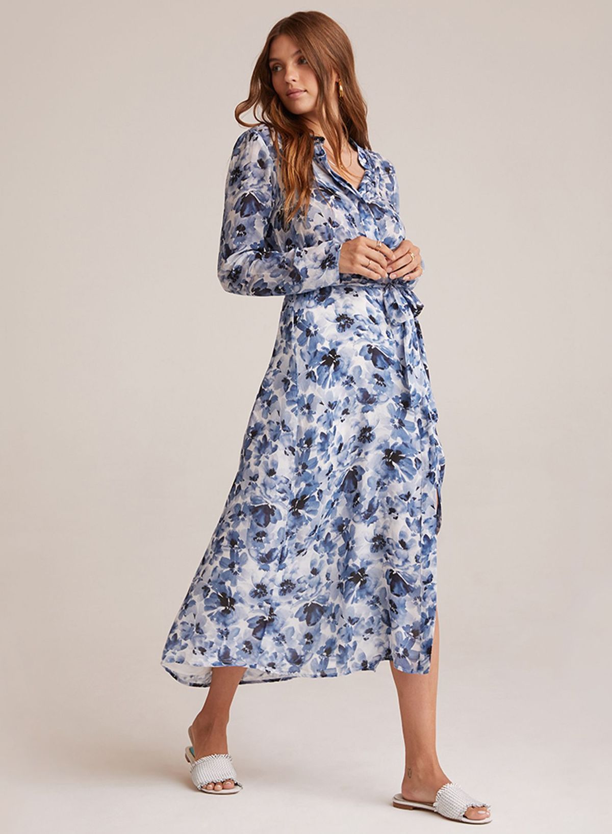 chinese dress ladies Bella Dahl Flowy Hem Maxi Dress Women's Clothing Nocturne Floral Print : MD main image 1