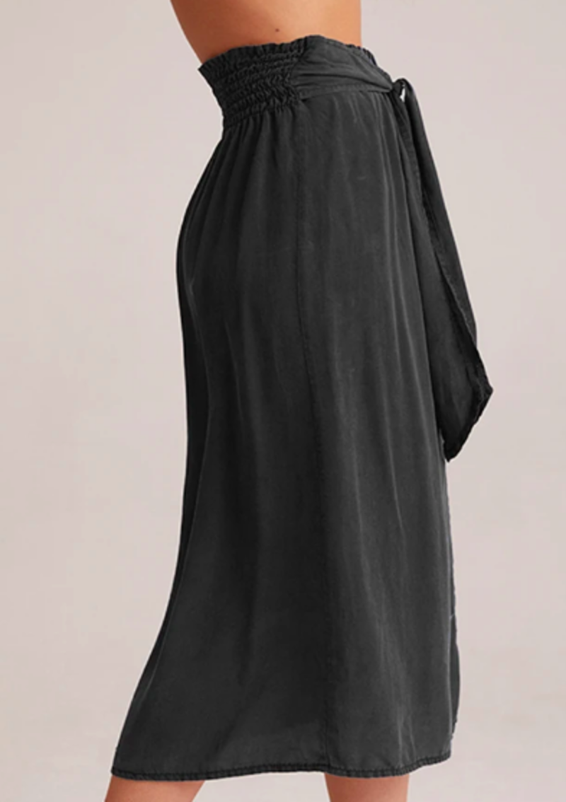 Bella Dahl Tie Up Midi Skirt - black