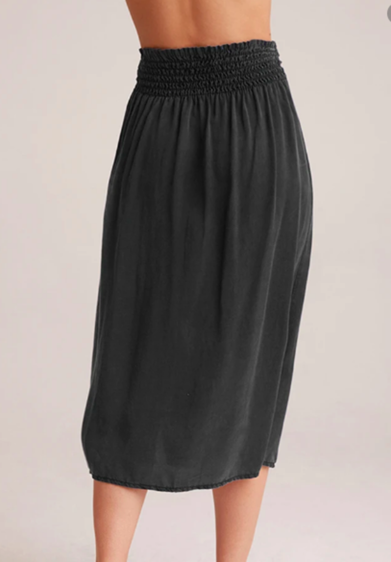 Bella Dahl Tie Up Midi Skirt - black