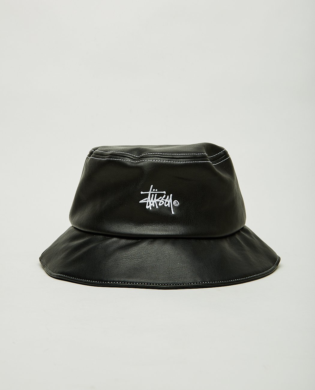 Stussy PU Contrast Stitch Bucket Hat 