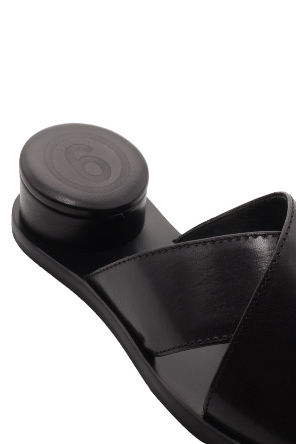 MM6 Maison Margiela Exposed Heel Sandals - Black | Garmentory