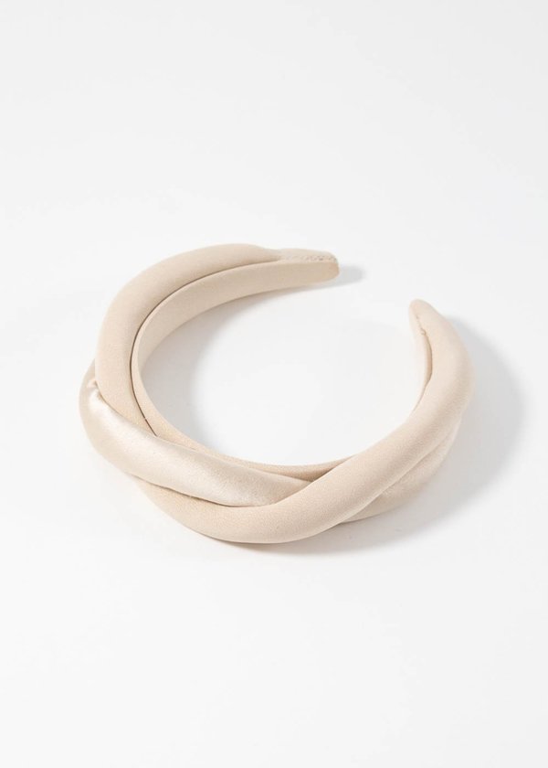 Sophie Buhai Classic turban headband - silk crepe ivory | Garmentory