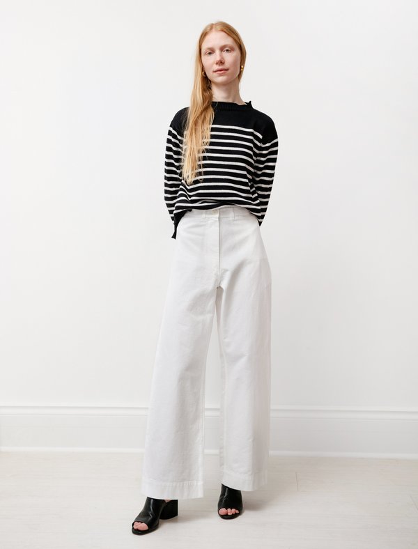 Margaret Howell MHL Wide Leg Naval Trouser White | Garmentory